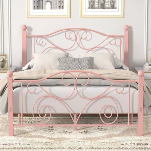Bed Frame Heavy Duty Metal Platform Twin Full Quee